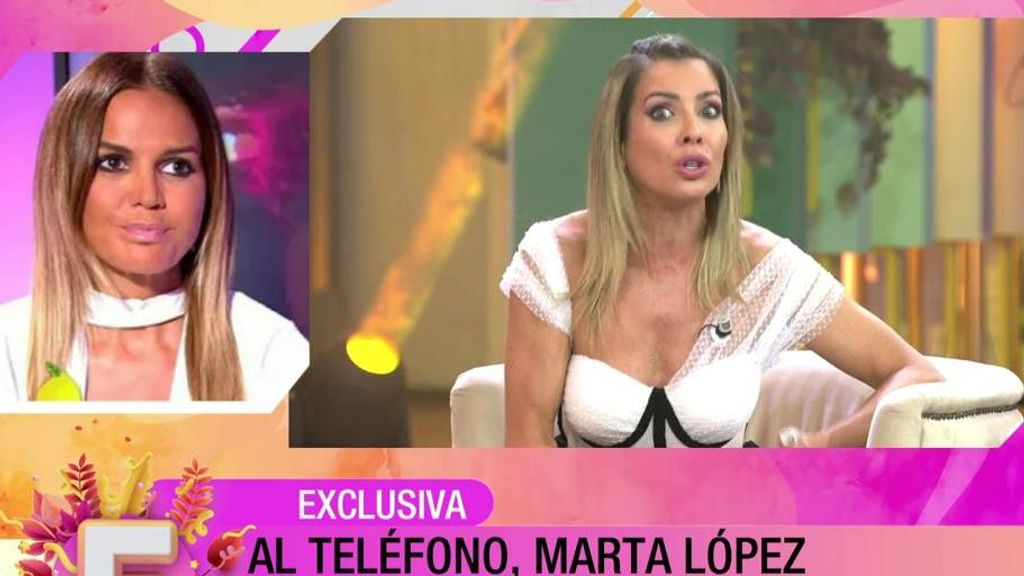 Marta López entra por teléfono para defender a Alba Carrillo