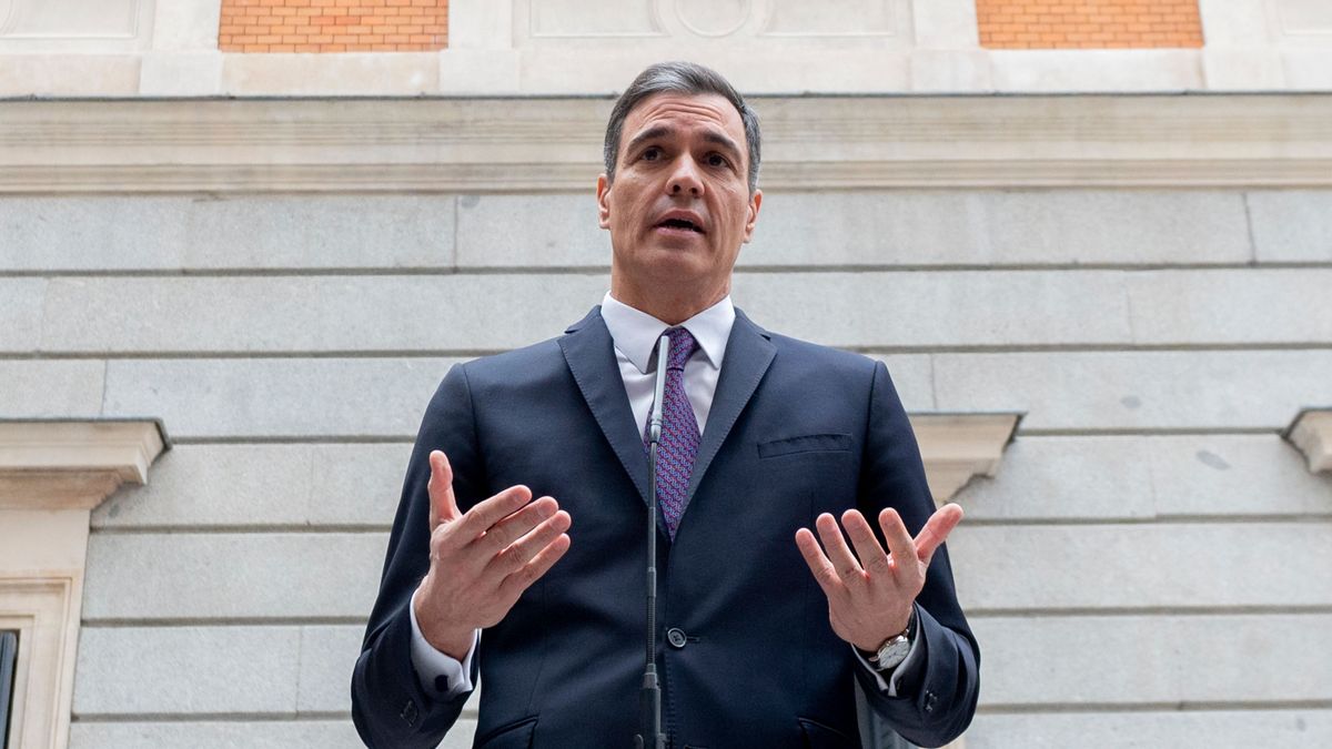 El presidente del Gobierno, Pedro Sánchez, durante la celebración del Día de la Constitución en el Congreso