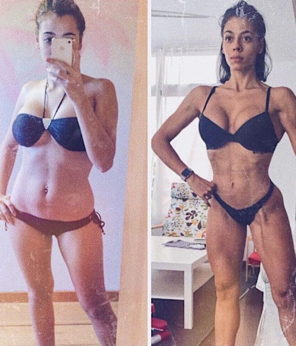 Ginna Pedrós, antes y después del culturismo