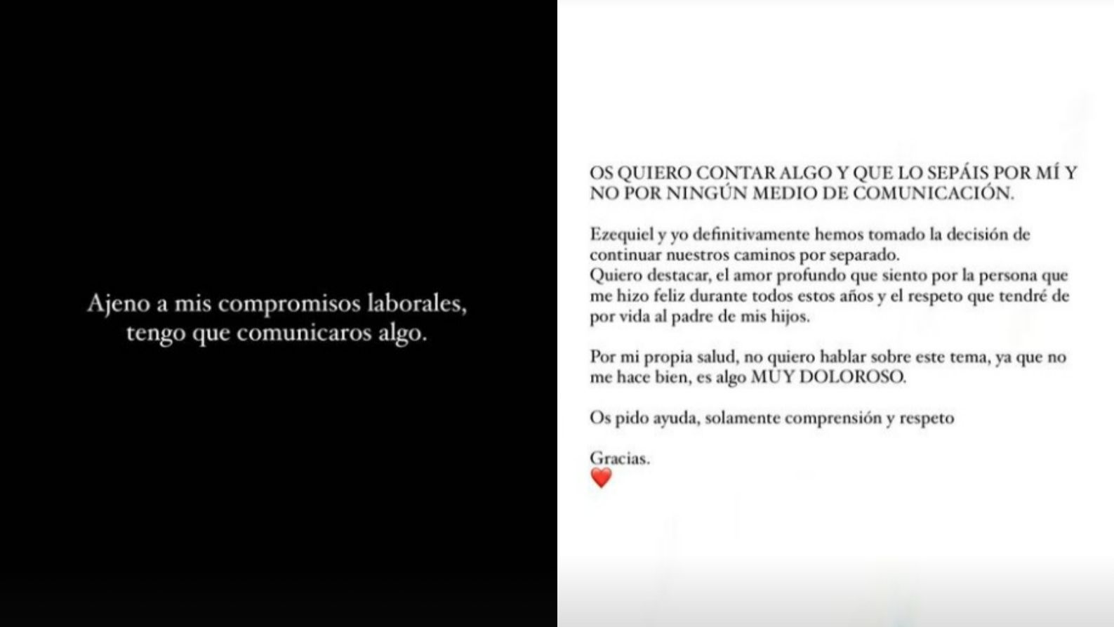 Tamara Gorro anuncia su ruptura definitiva de Ezequiel Garay