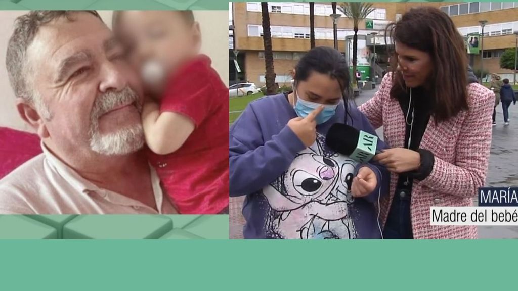 La madre del bebé de Huelva: "Le han quitado la sedación, su abuelo no lo suelta de la mano"