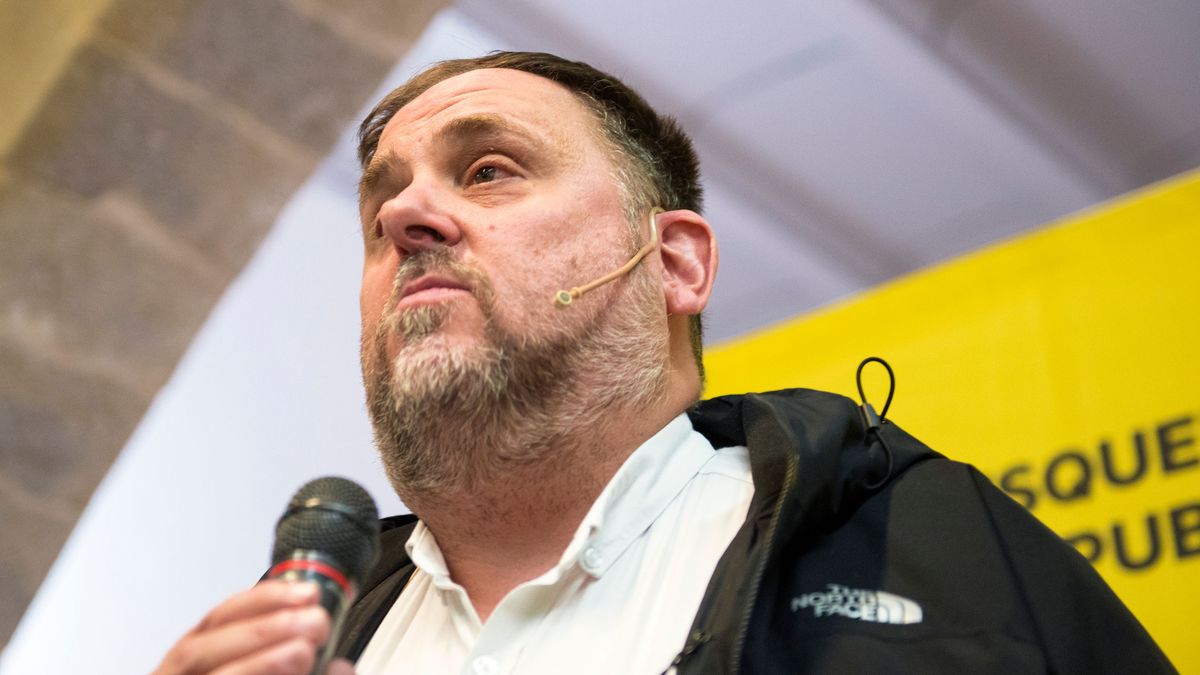 Oriol Junqueras durante la celebración del acto Prou Repressió de ERC, en noviembre