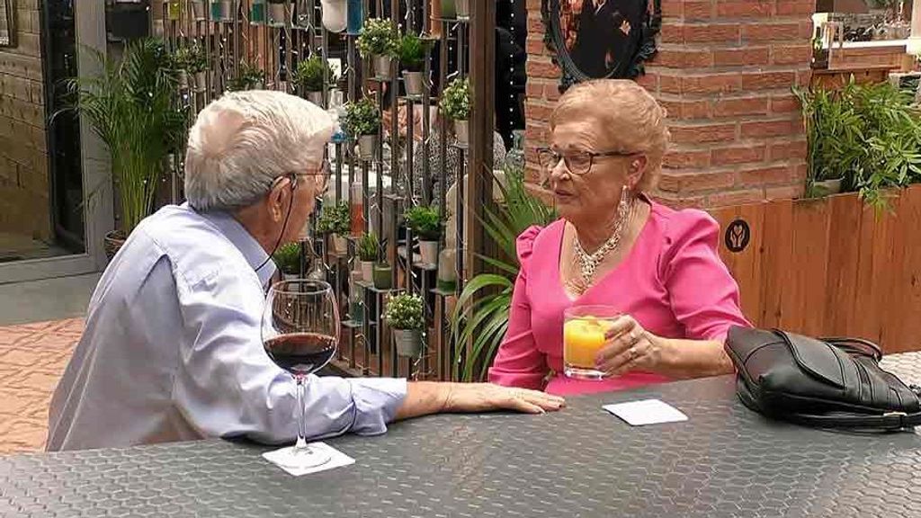 José María y Antonia durante su cita en 'First Dates'