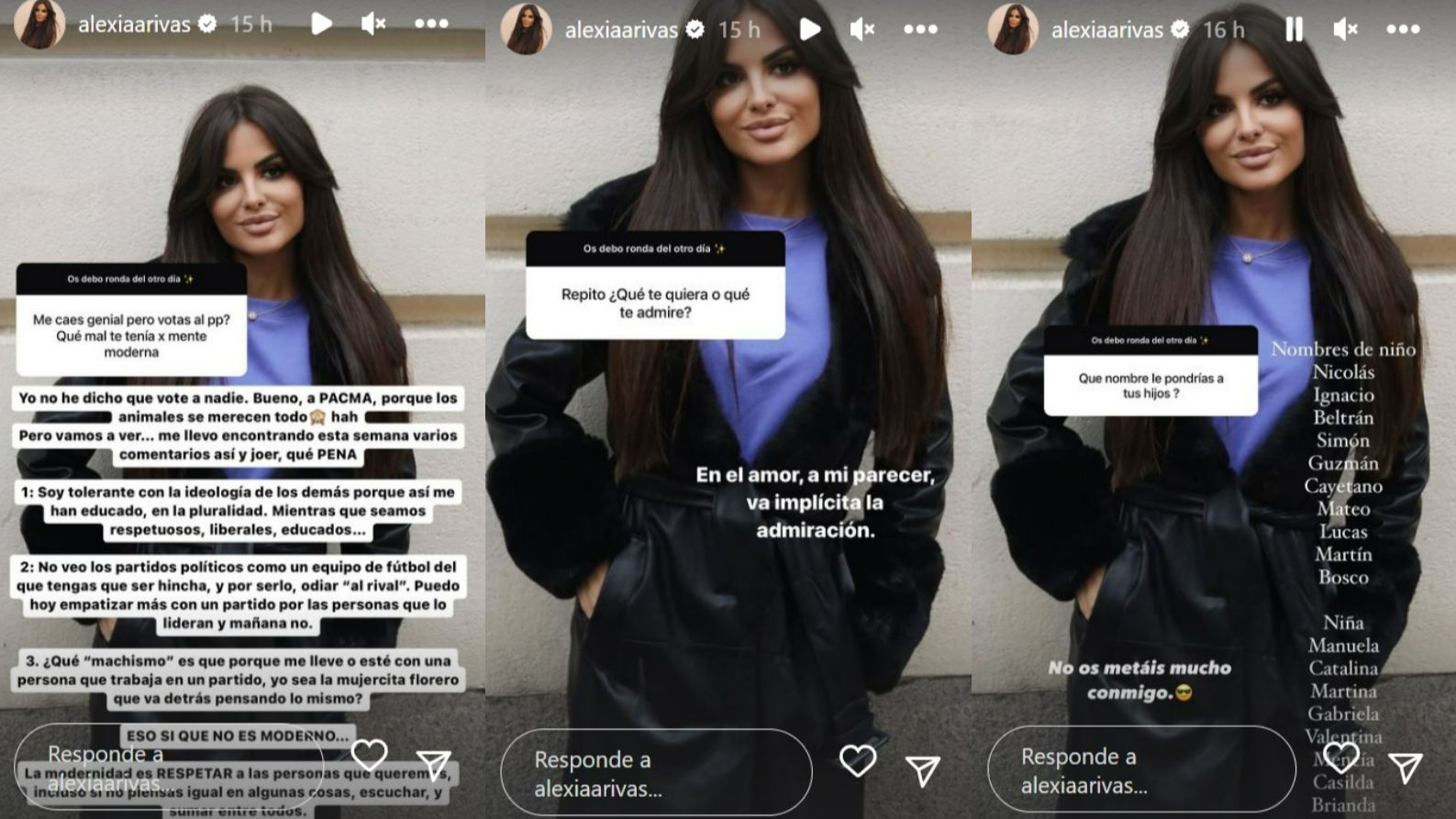 Alexia Rivas contesta a sus seguidores