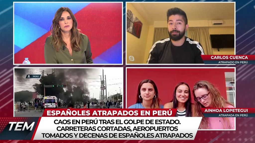 Españoles atrapados en Perú denuncian en 'TEM' la falta de respuestas por parte de la embajada