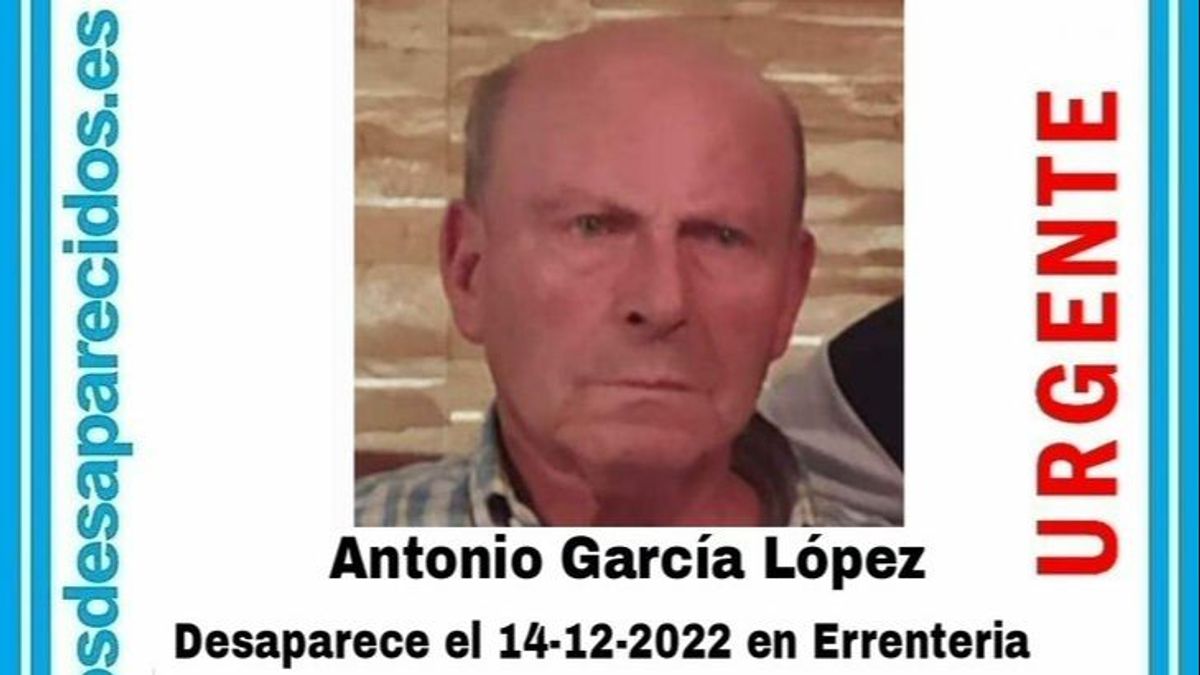 Antonio García López, desaparecido en Rentería
