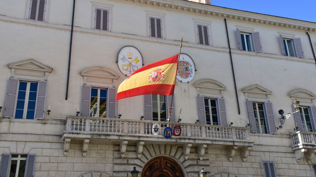 La Embajada de España ante la Santa Sede en la Piazza di Spagna de Roma.