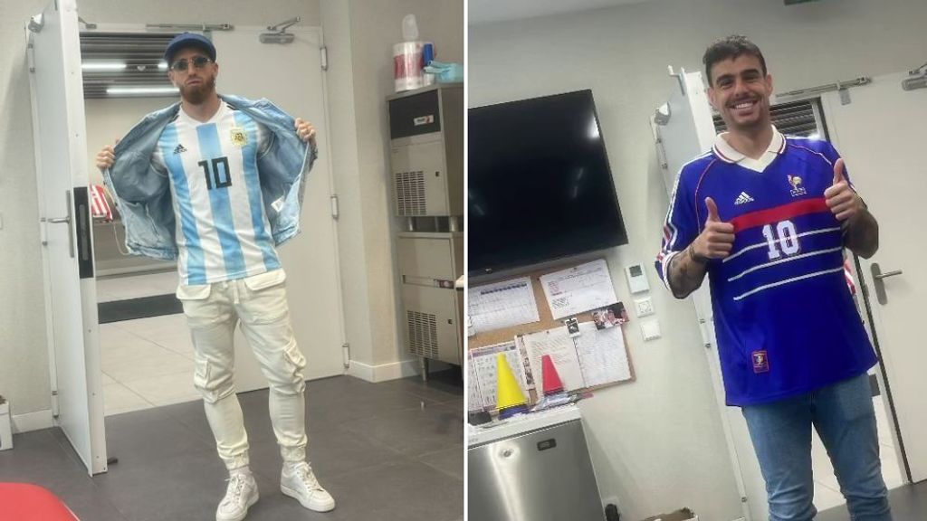 El vestuario del Athletic, 'dividido' con la final del Mundial: "Este va con Francia"