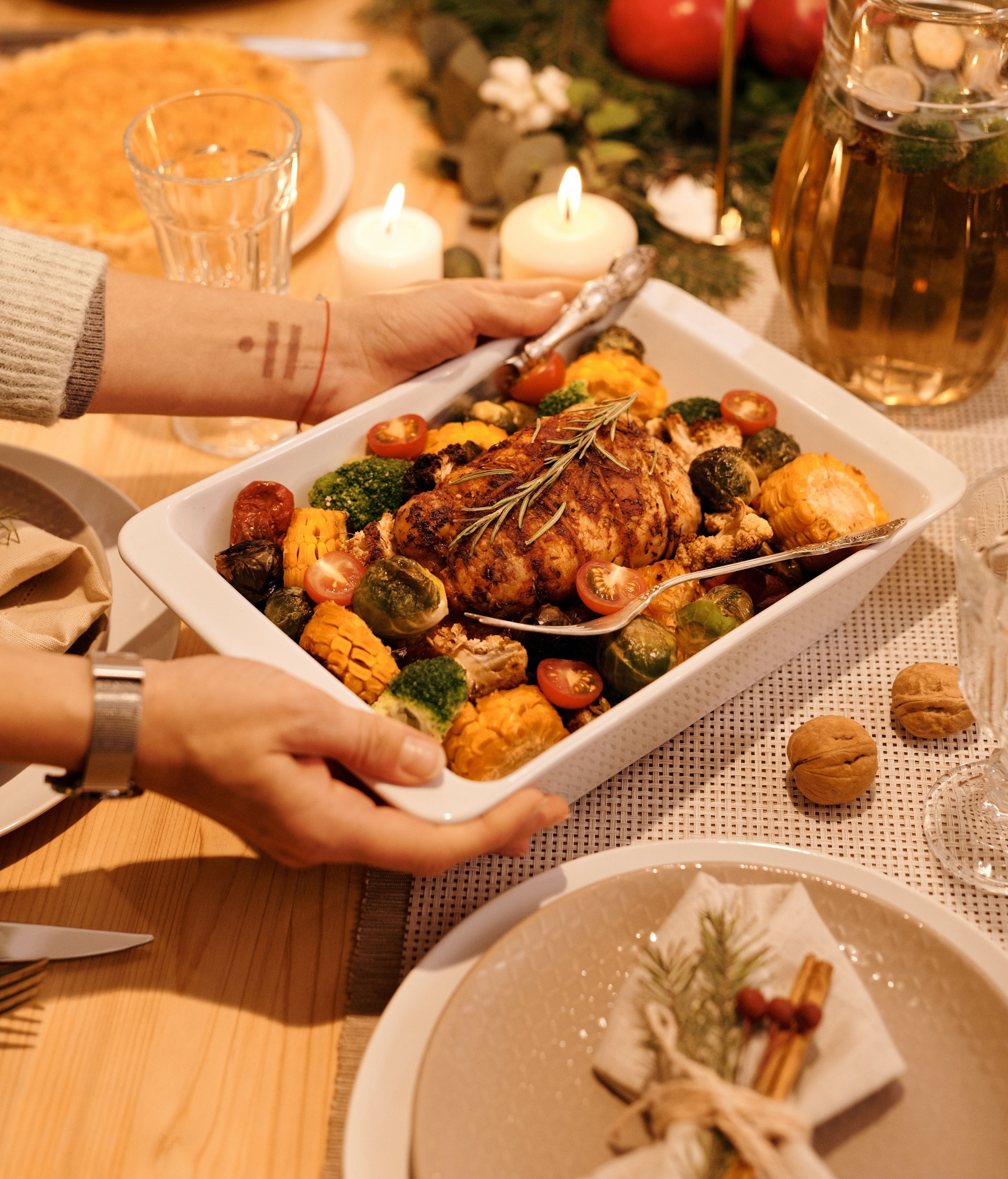 Las comidas navideñas son copiosas. FUENTE: Pexels