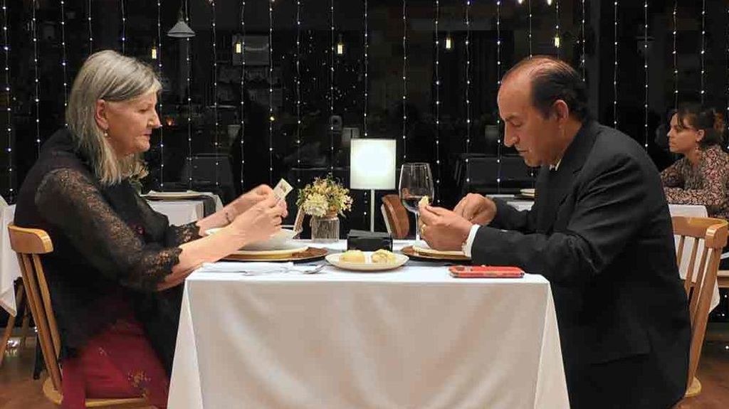 Olinda y Manuel durante su cita en 'First Dates'