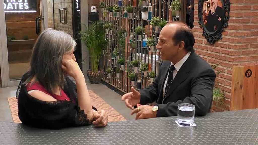 Olinda y Manuel durante su cita en 'First Dates'