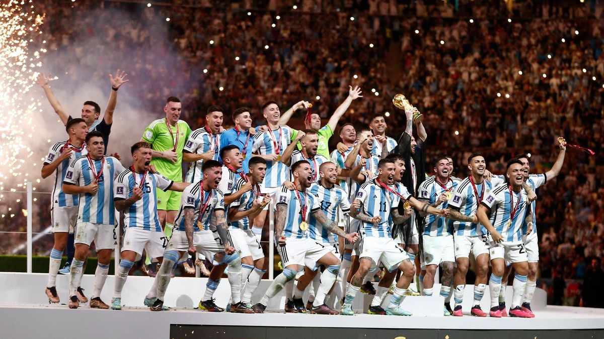 Argentina celebra que ha ganado el Mundial de Qatar