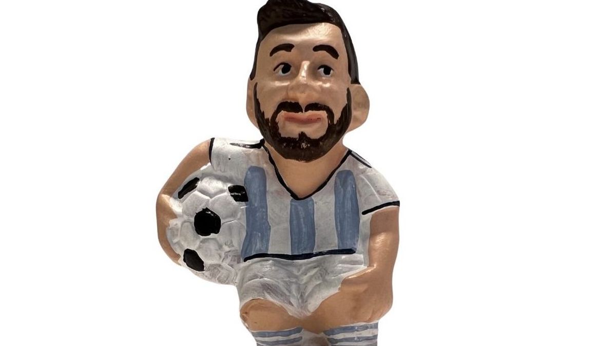 Caganer de Messi con la camiseta de la selección argentina Caganer de Messi con la camiseta de la selección argentina