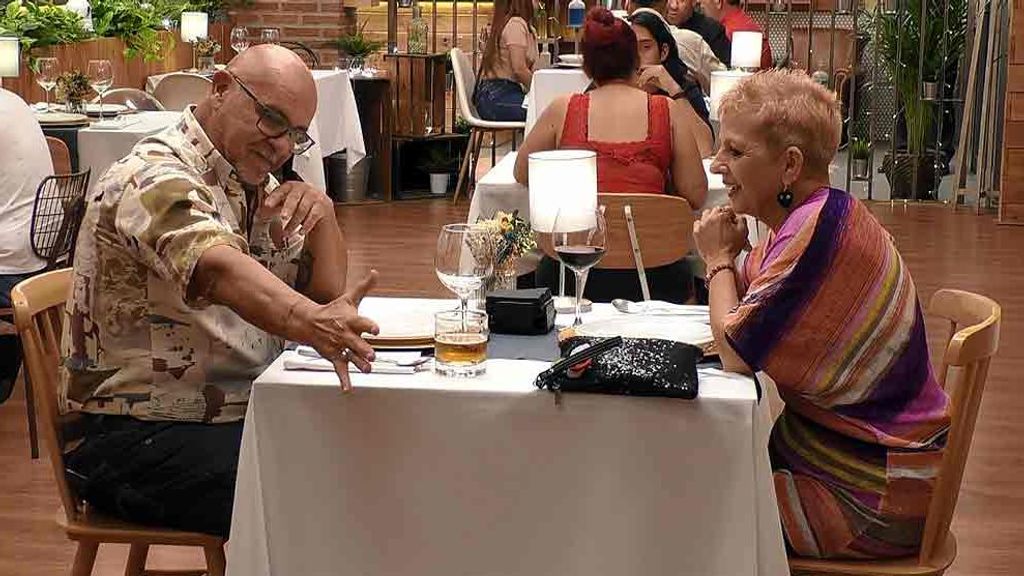 José Manuel y Maribel durante su cita en 'First Dates'