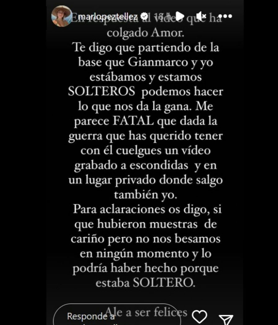 Mar López responde a Amor Romeira