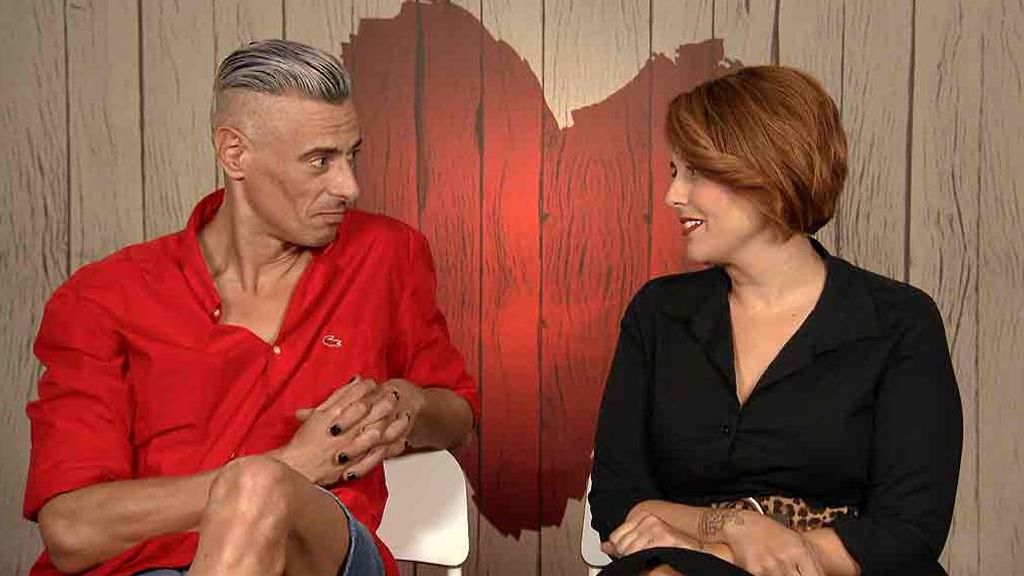 Cristina y Oriol durante su cita en 'First Dates'