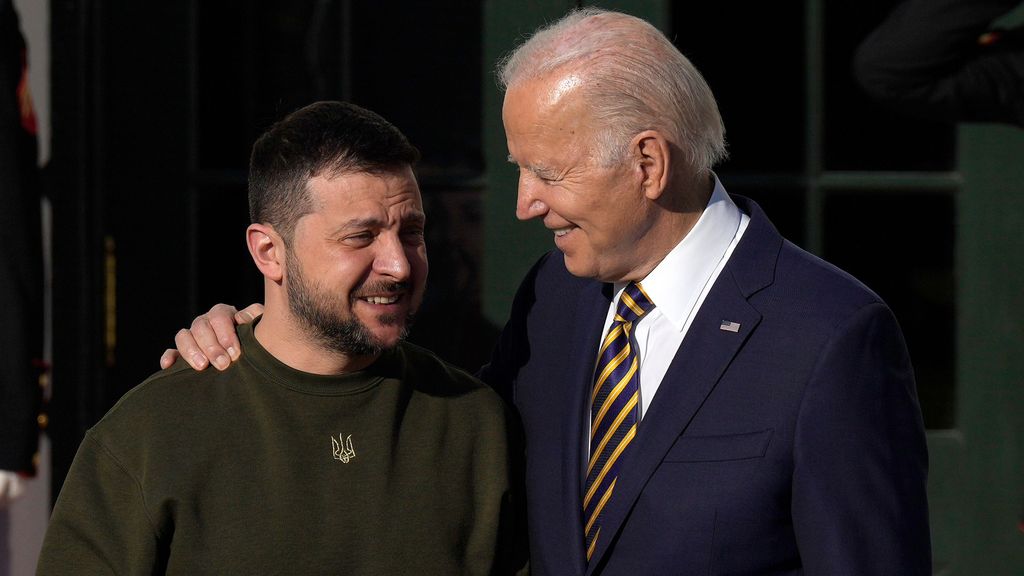 Joe Biden recibe a Volodimir Zelenski en la Casa Blanca