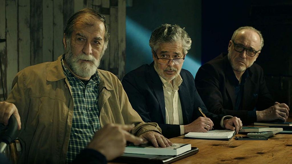 Ramon Barea Carlos Iglesias y Roberto Alvarez en la pelicula Abuelos 2019
