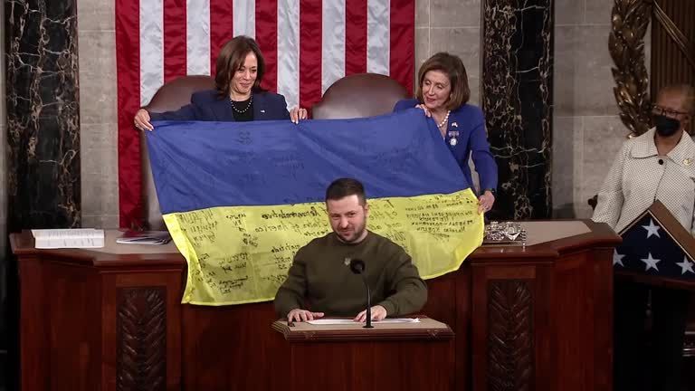 Zelenski, ante el Congreso de EEUU: "Contra todo pronóstico, Ucrania está vivita y coleando"