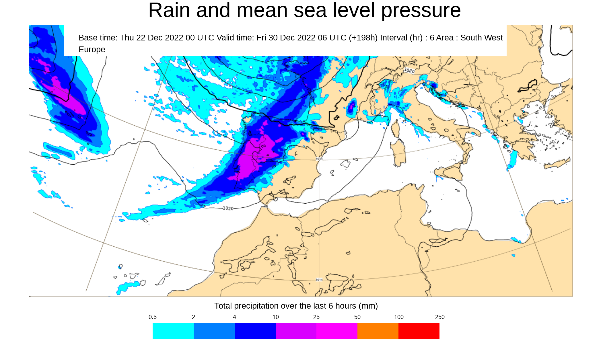 Un frente podría causar lluvias en España el día 30