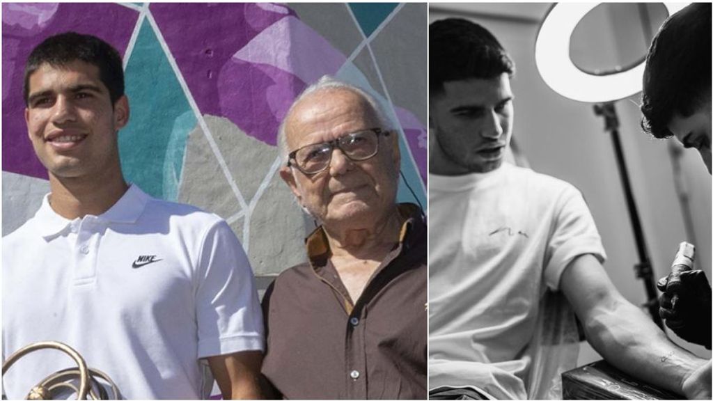 El homenaje de Carlos Alcaraz a su abuelo: se tatúa el consejo con el que se inspiró
