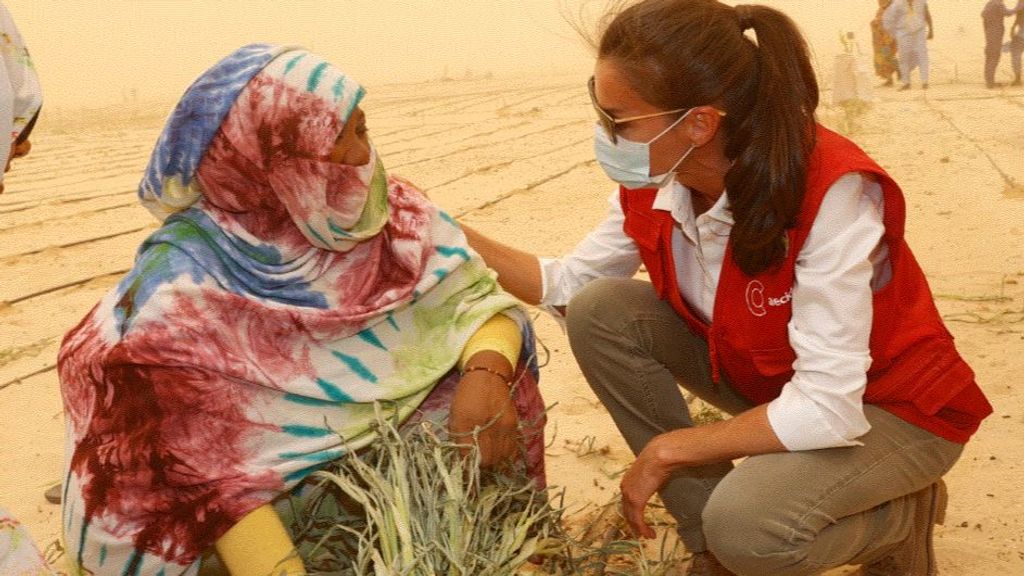 a Reina, en el Viaje de Cooperación a Mauritania
