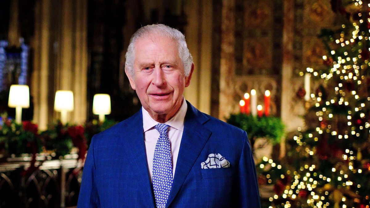 El rey Carlos III durante su mensaje de Navidad