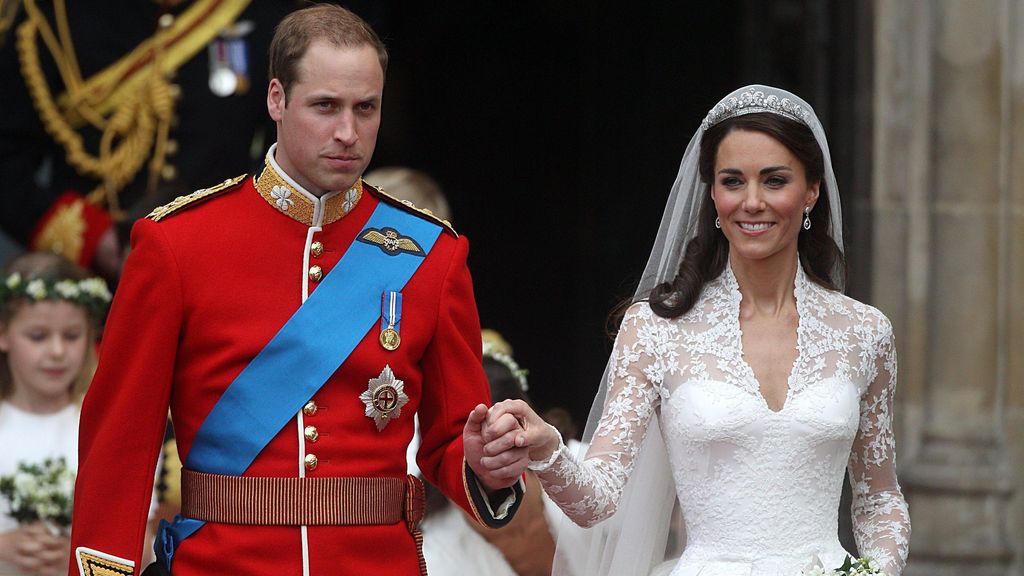 Kate Middleton y el príncipe William en su boda. FUENTE: Cordonpress