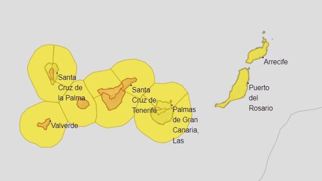 Avisos por viento, oleaje y polvo en suspensión en Canarias para el martes 27