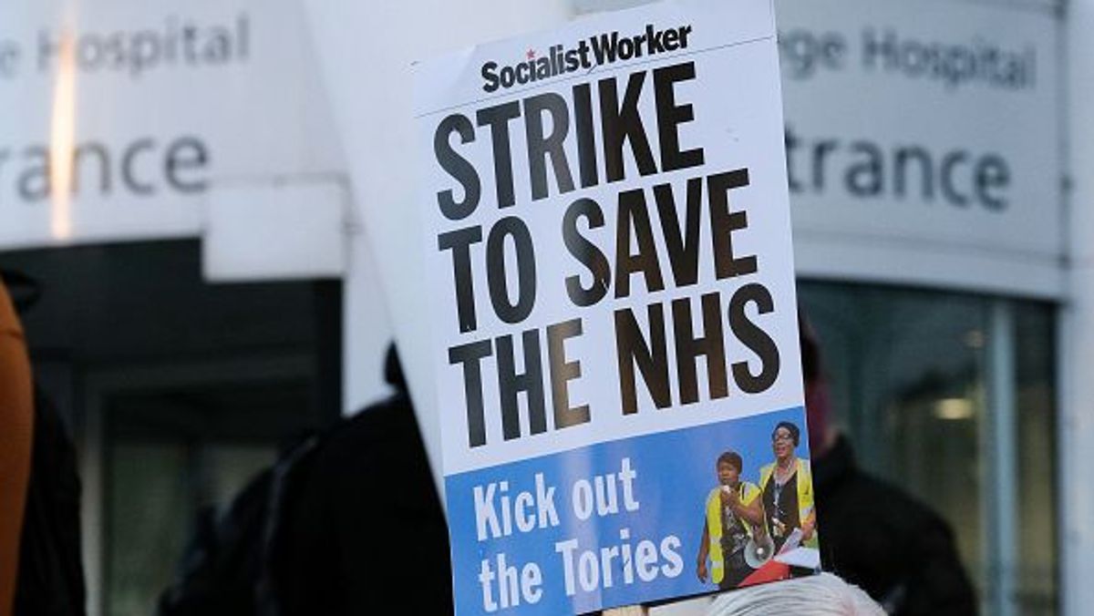 Enfermeras en huelga en el Reino Unido