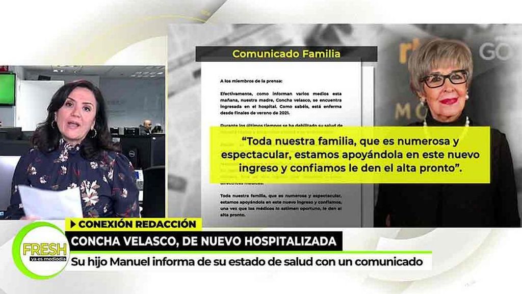Manuel, el hijo de Concha Velasco, pide que no feliciten la Navidad a su madre: “Necesita estar tranquila hasta que termine el nuevo tratamiento”