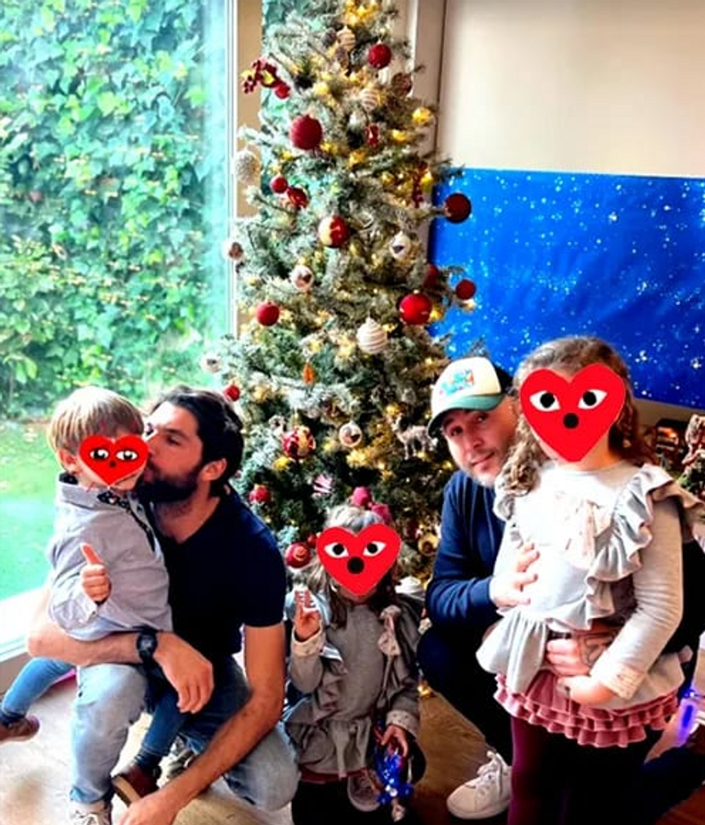 Cayetano Rivera y Kiko Rivera con sus hijos en Navidad