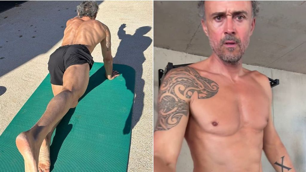 Luis Enrique presume de cuerpo y acaba 'trolleado': "En esa tabla me ponía a hacer surf"