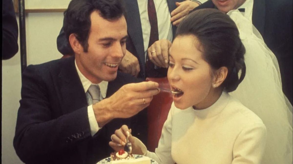 Isabel Preysler, en su boda con Julio Iglesias