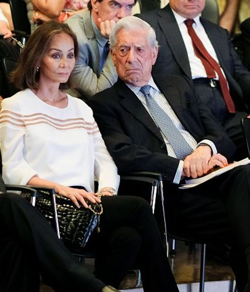 Mario Vargas Llosa and Isabel Preysler attend the Atlantic Forum at Casa de Am?rica in Madrid, Spain on June 24, 2019 in Madrid, Spain. (Photo by Oscar Gonzalez/NurPhoto via Getty Images)