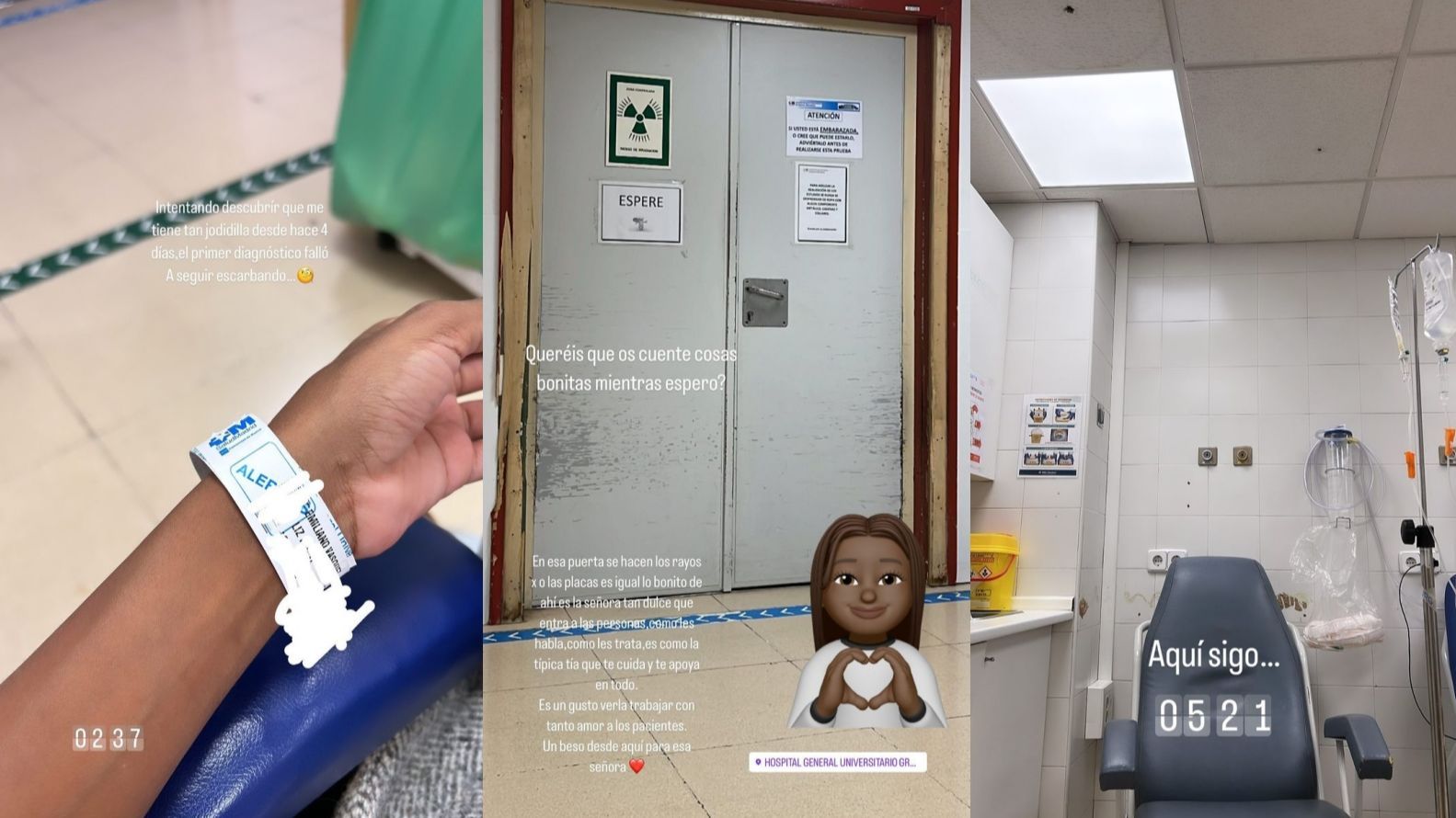 Liz pasa la noche en el hospital