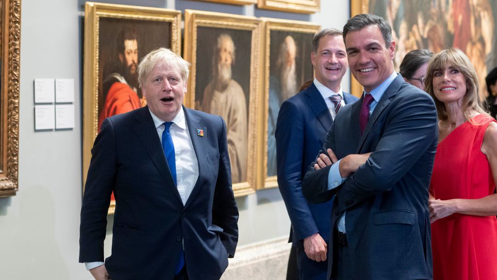 Sánchez con Boris Johnson en El Prado con motivo de la cumbre de la OTAN en Madrid