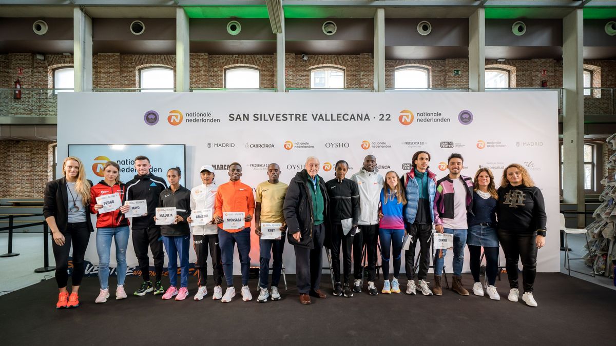 Atletas que participan en la San Silvestre Vallecana