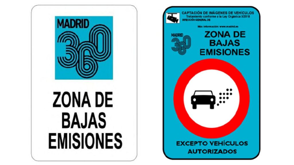 SEÑALES OFICIALES QUE DELIMITAN LAS ZBE FOTO AYUNT. MADRID
