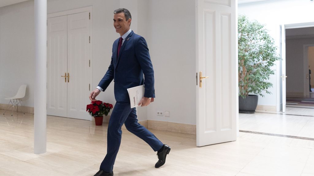 El presidente del Gobierno, Pedro Sánchez, durante su última rueda de prensa de 2022