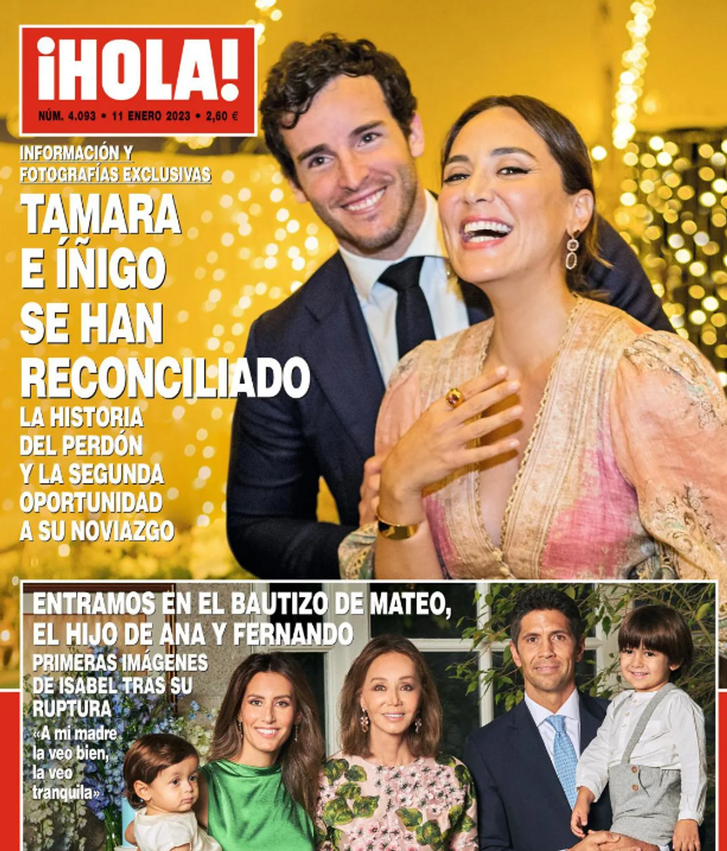 La portada que confirma la reconciliación de Íñigo y Tamara