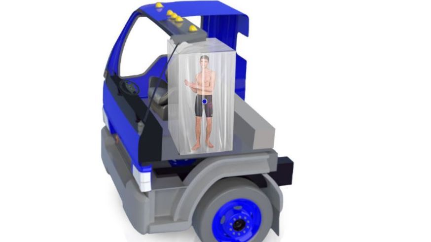 Ducha en cabina de camión