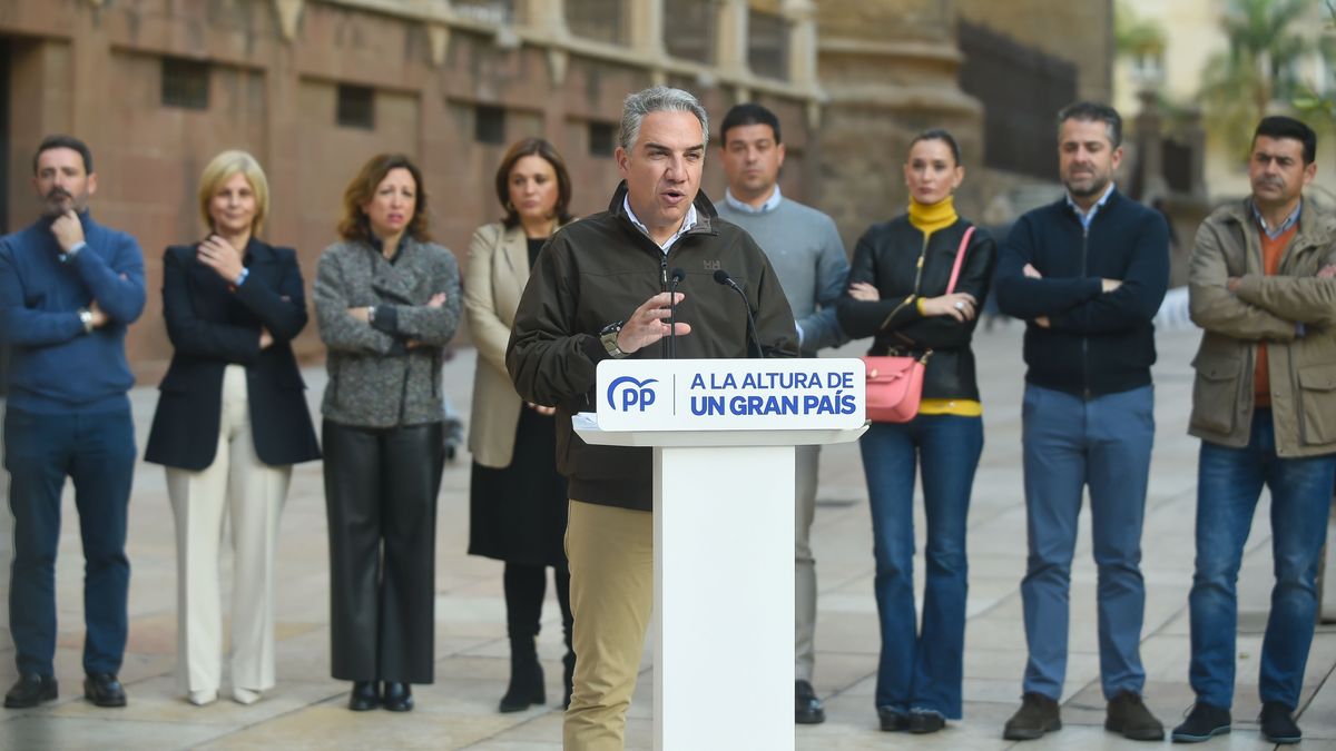 El número tres y flamante director de campaña del PP, Elías Bendodo, ayer en Málaga