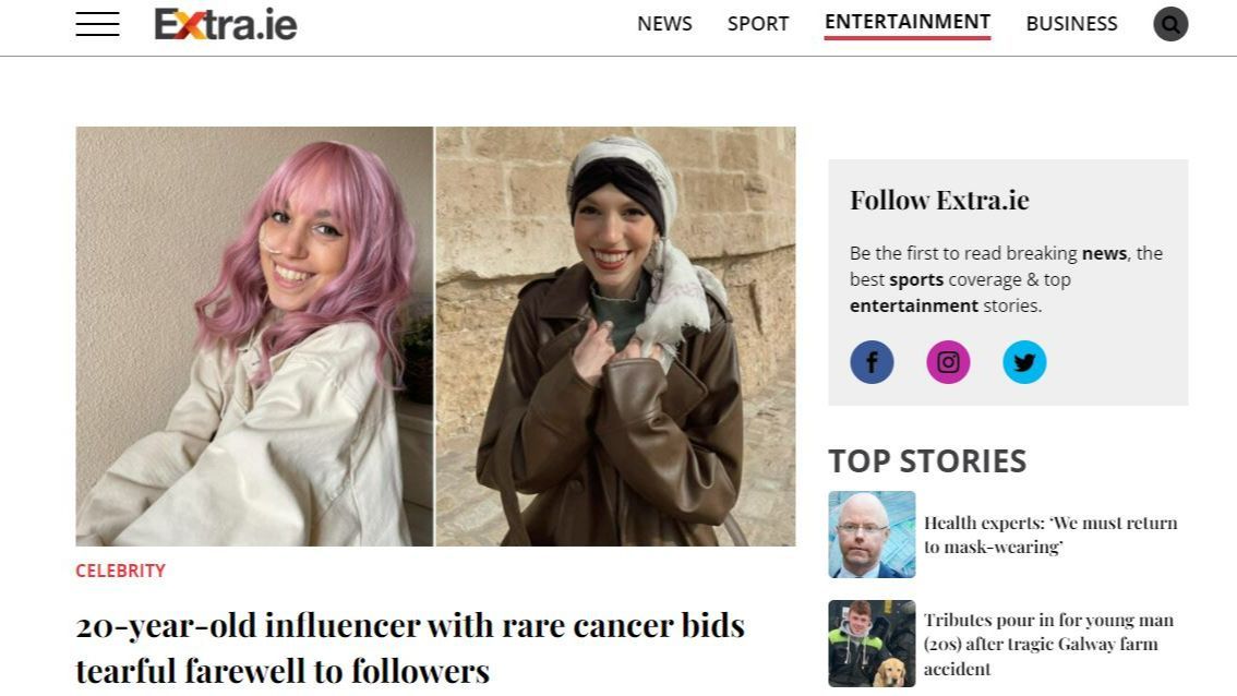 La muerte de Elena Huelva traspasa fronteras: medios internacionales la recuerdan como un 'icono' contra el cáncer