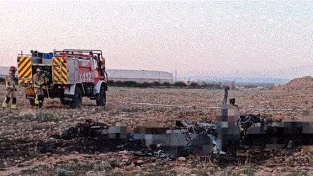 Las imágenes del accidente de avioneta en Murcia