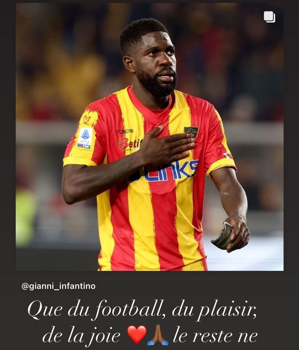Umtiti se marcha llorando por insultos racistas de la afición de la Lazio: "Solo fútbol. El resto no cuenta"