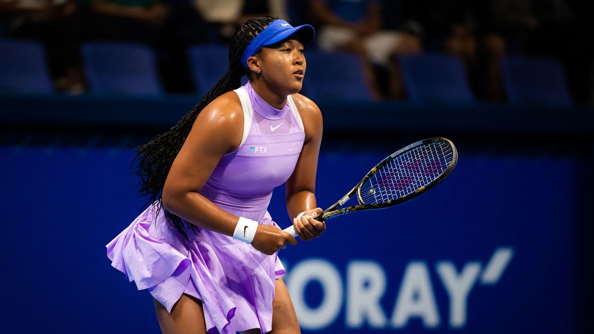 La japonesa Naomi Osaka en acción durante la primera ronda del torneo de 2022 La japonesa Naomi Osaka en acción durante la primera ronda del torneo de 2022