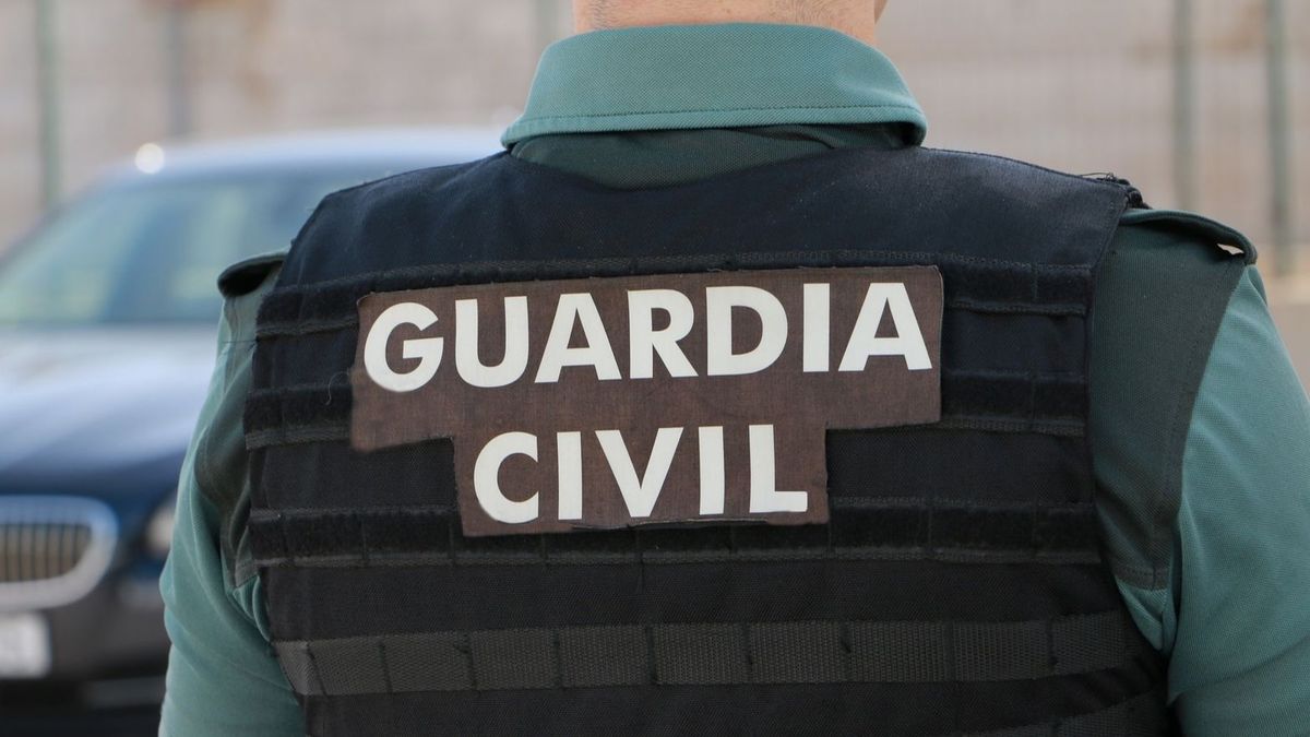 Un agente de la Guardia Civil, de espalda