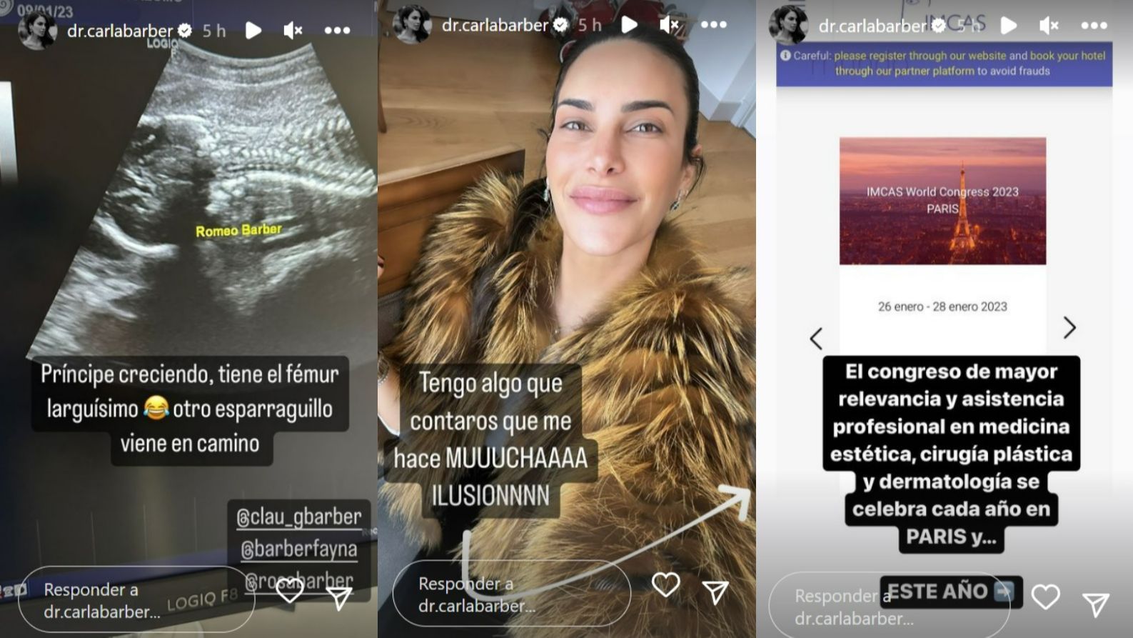 Carla Barber, feliz por su embarazo y su nueva aventura profesional