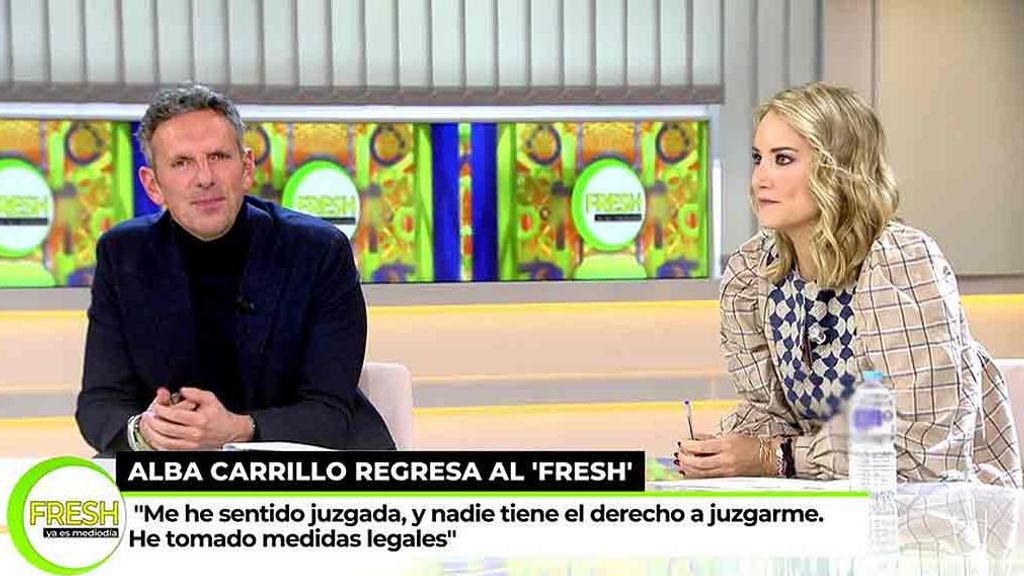 Alba Carrillo carga contra Joaquín Prat en su regreso al Fresh: “Yo no he hablado nunca del pene de nadie”